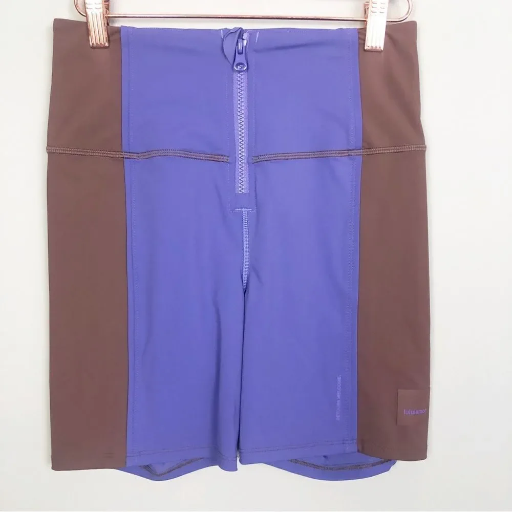 LULULEMON | Hike to Swim 6” Bike Shorts Purple & Brown Women’s Size S/M